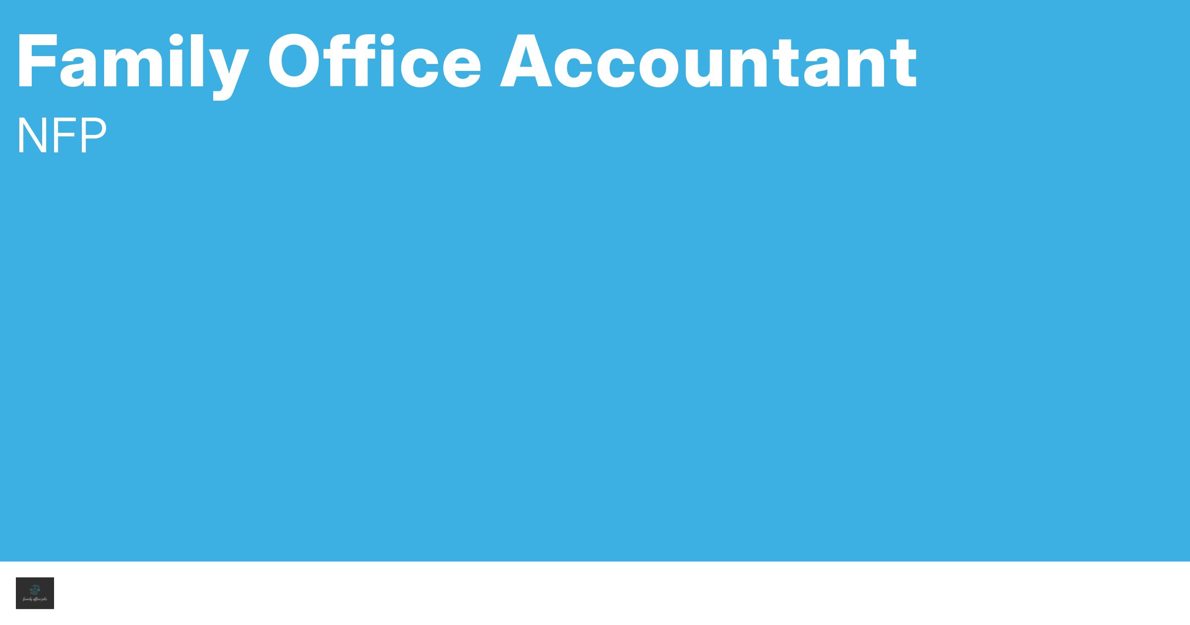 Family Office Accountant at NFP Family Office Jobs