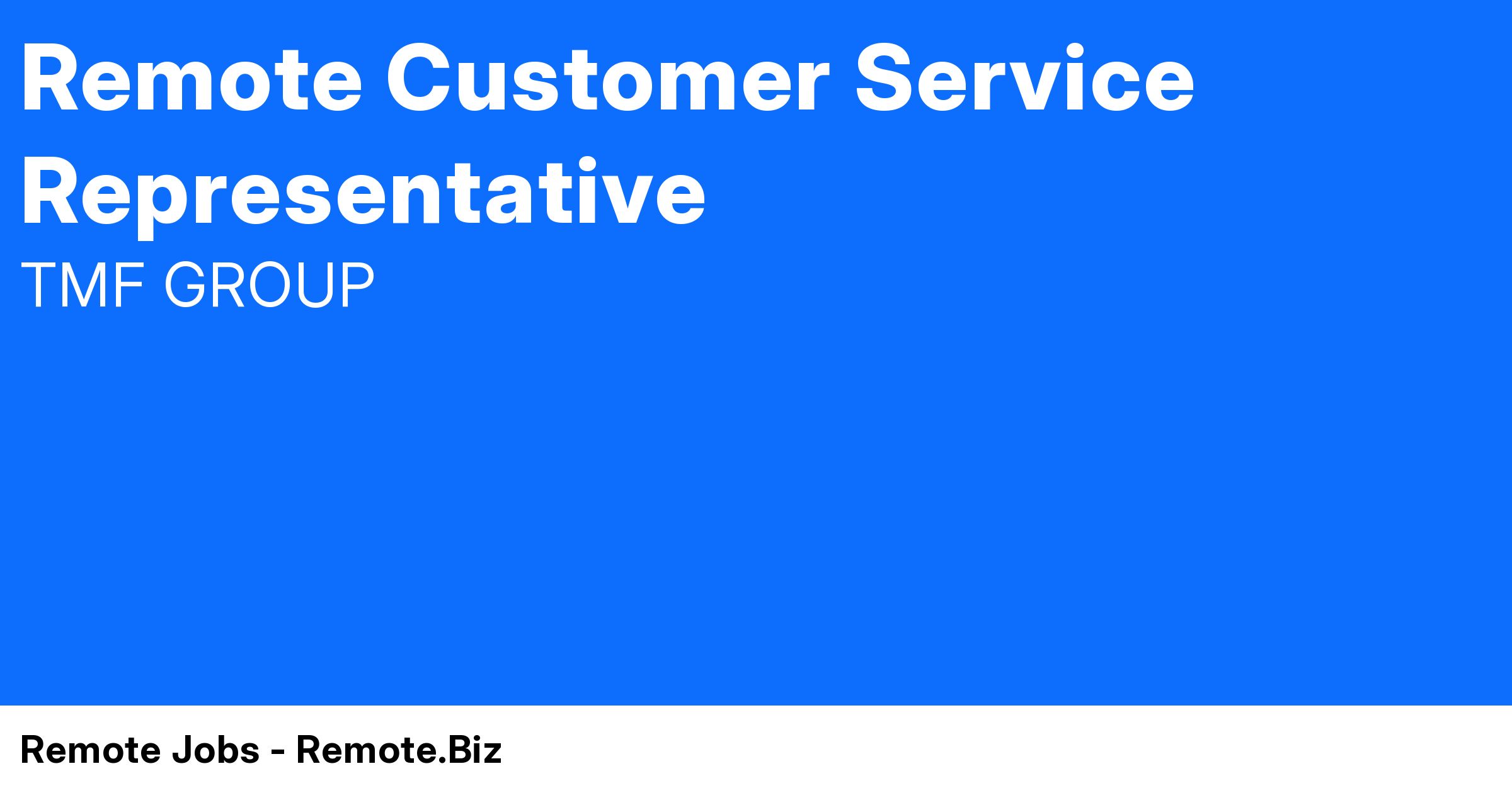 Remote Customer Service Representative at Remote Jobs